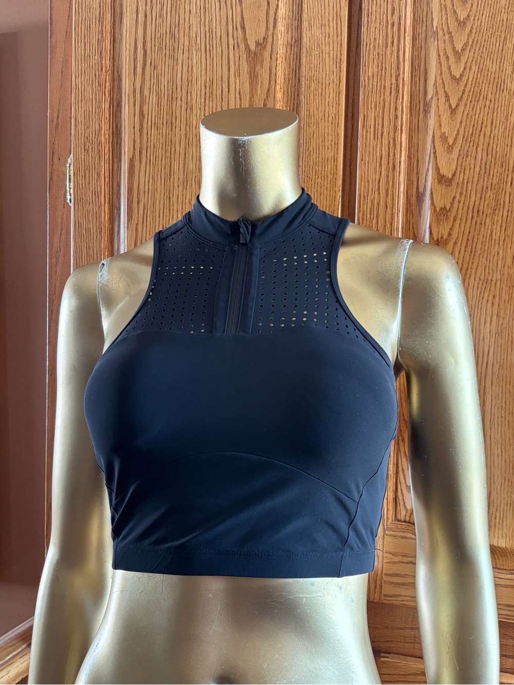 lululemon athletica Black High-Neck Zip Sports Bra